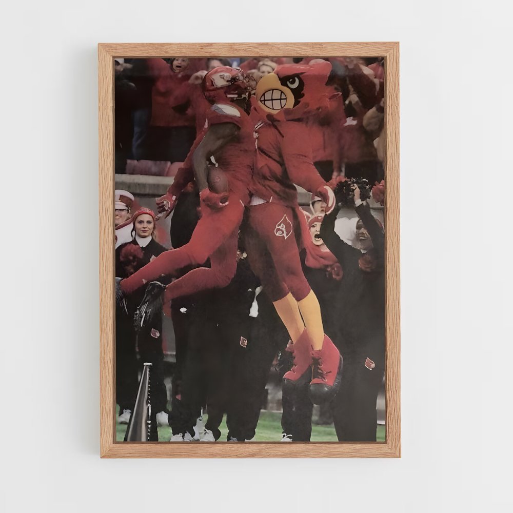 Poster Cardinal en Course – affiche Basketball (vue 4)